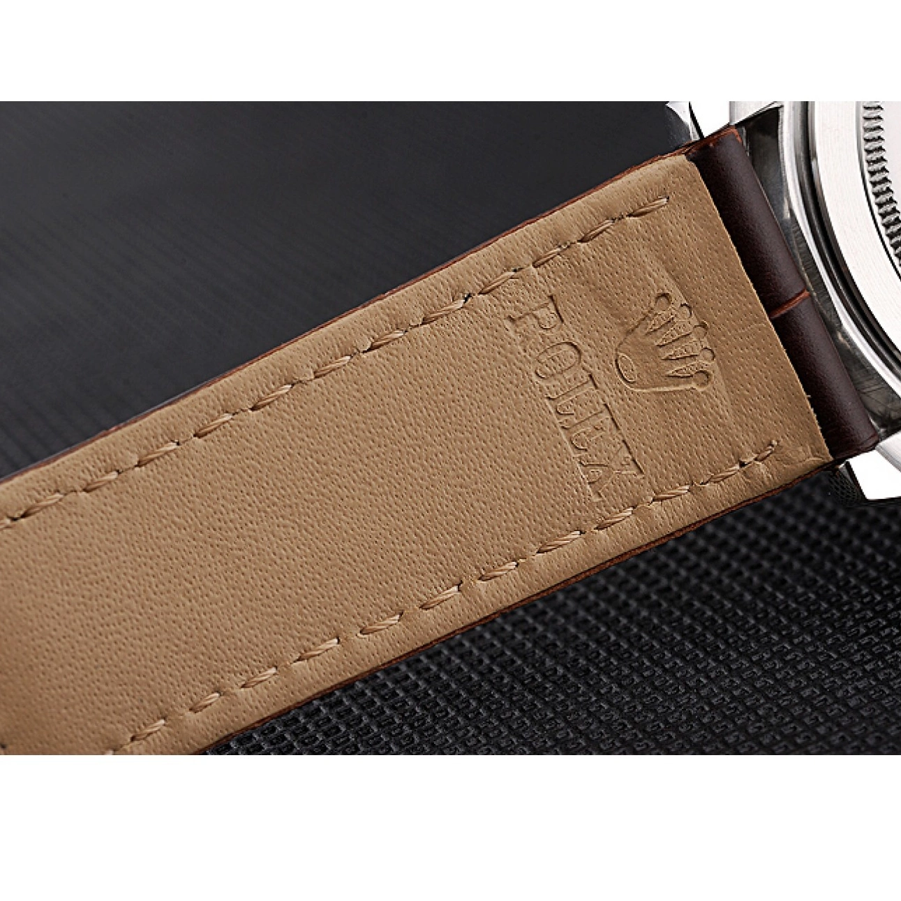 Rolex copies cheap Case Daytona Leather Stainless Steel Bracelet Brown 622631 White Dial Rolex Cosmograph 0816